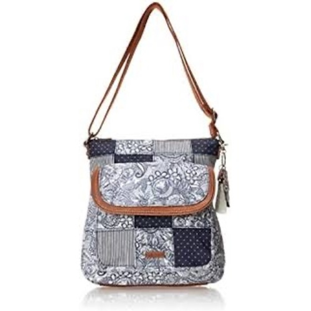 Sakroots Patchwork‎ Crossbody Bag Floral Convertible Adjustable Strap Charm